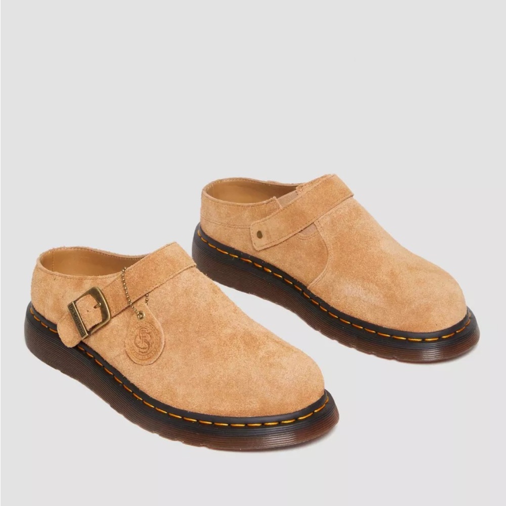 NWT Dr. Martens ISHAM DESERT OASIS SUEDE MULES Women's Size 8